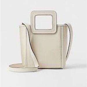 Ann Taylor Embossed Handle Crossbody Bag White NWT